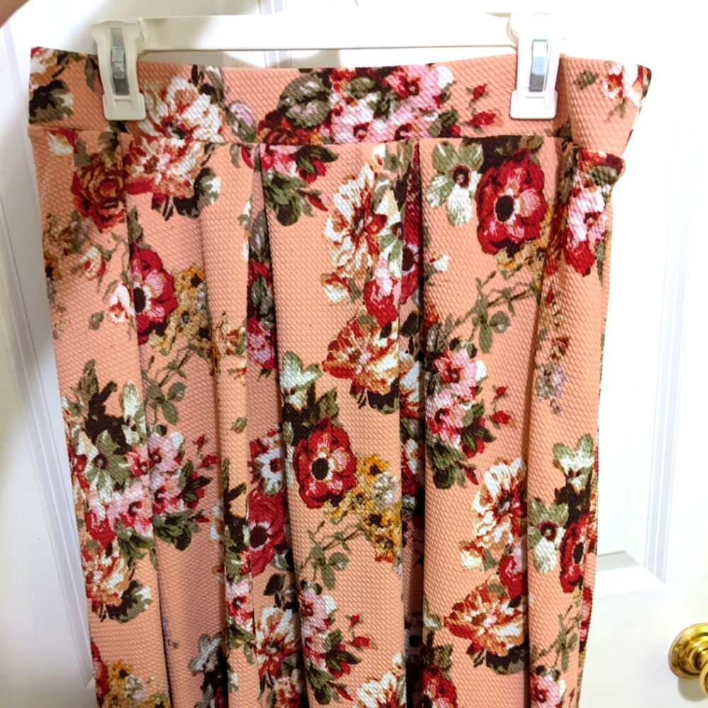 Haute Monde Pink Circle Skirt with Elastic Waist